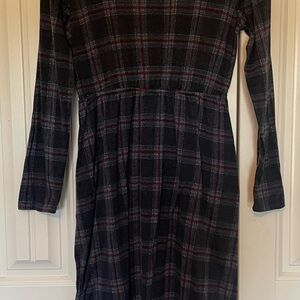 Plaid Long Sleeve Dress
